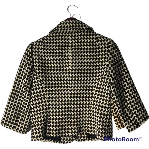 Trina Turk houndstooth Cotton blazer Size 2 - Picture 3 of 9